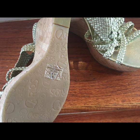 Gold summer wedges - Picture 3 of 7